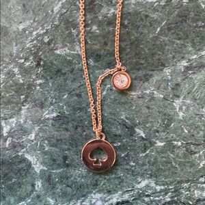 Kate Spade rose gold necklace